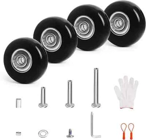 Luggage Wheels Replacement Kit 4PC 40mm x21mm PU Wheels with Bearing 3 Length... - Picture 1 of 3