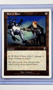 Magic The Gathering Core 2001 Magic The Gathering séptima edición #314 Rod of Ruin artefacto poco común - Imagen 1 de 3