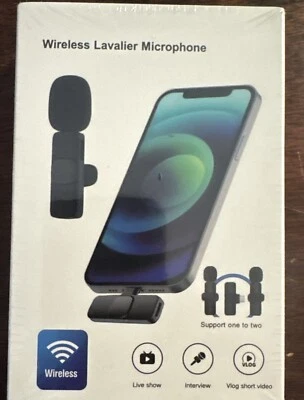 Wireless Lavalier Microphone, USB-C Microphone, 7-Hour Batt Support One To Two - Image 1 of 4