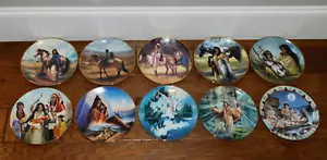 VINTAGE Native American Plate LOT 10 Women Children Vel Miller++ - Picture 1 of 23