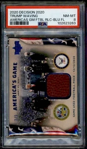 2020 Leaf Decision Trump Waving Football Relics Blue Foil (/5) (PSA 8) - Picture 1 of 1