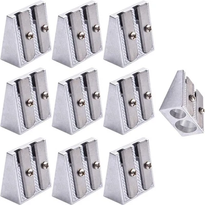 Sacapuntas de metal, 10 piezas sacapuntas de doble agujero sacapuntas manual...  - Imagen 1 de 4