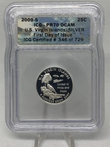 2009-S U.S. Virgin Island, Quarter ICG PR-70 DCAM Silver - Picture 1 of 2