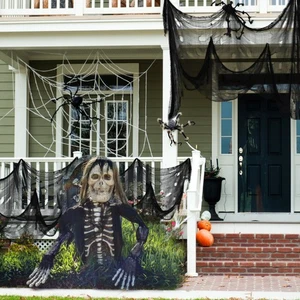 Halloween Door Decor Halloween Decoration Gauze Halloween Cloth - Picture 1 of 8