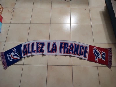 ECHARPE DE SUPPORTER RUGBY ALLEZ LA FRANCE FFR XV DE FRANCE NOELLINE  BEL ETAT - Photo 1/4