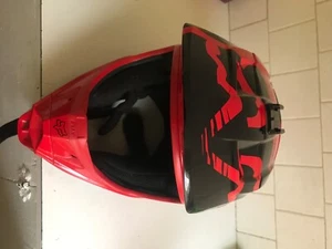 FOX V1 Dirt Bike Helmet Red & Black Medium Used 5x light trail riding - Picture 1 of 5