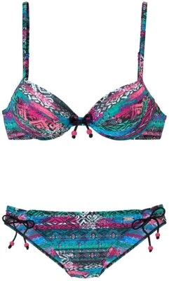 Buffalo Damen Push Up Bügel Bikini abnehmbare Cups (Bunt, 38 Cup AA) J6767 - Bild 1 von 2