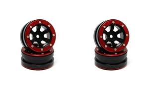 Beadlock Wheels PT- Claw Black/Red 1.9 (4 pcs) - Picture 1 of 5