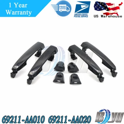 Manija de puerta delantera trasera izquierda derecha negra 4X para Toyota Corolla Matrix 2003-2008 Foto 1 de 4