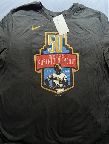 ROBERTO CLEMENTE SHIRT NIKE XL PITTSBURGH PIRATES 50th ANNIVERSARY 1972 2022 Cover