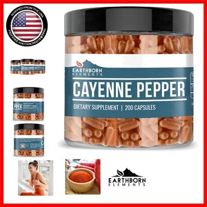 200 Pure Cayenne Pepper Capsules | Ultra-Strong Health & Digestive Support - Picture 1 of 9
