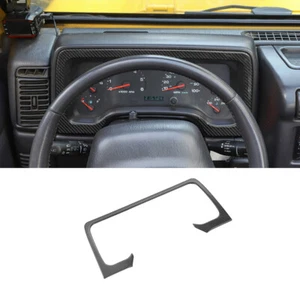 Cubierta del panel del tablero de instrumentos de la consola central para Jeep Wrangler TJ 97-06 ABS fibra de carbono - Imagen 1 de 6