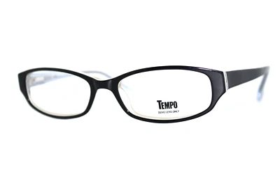 NUEVO TEMPO WP 1004 BK NEGRO AUTÉNTICO GAFAS MUJER MARCOS 51-16-135MM RX Foto 1 de 4