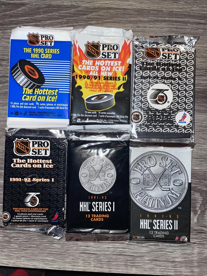 6 X Paquetes Sellados 80+ Cartas 1990 - 1991 Juego Profesional NHL Hockey 🏒 🥅 Gretzky! 🏆🥇 Foto 1 de 1