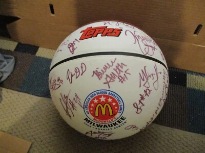 2008 Topps 麦当劳 aa 亲笔签名球,elena delle donne,nneka ogwumike,wnba — 第 1/4 张图片