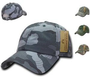 Relaxed Cotton Military Vintage Washed Polo Camo Camouflage Baseball Hats Caps - Picture 1 of 11