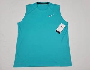 NIKE Mens Essential Hydroguard Swim Tank top UPF 40+ NESSA585-463 teal - Picture 1 of 9