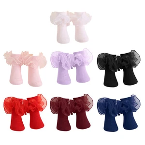 Girls Socks Soft Sock Ruffled Daily Wear Calf Length Stockings Toddlers Vintage - Picture 1 of 64