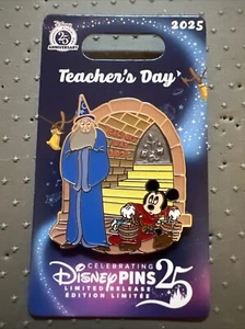 Disney 2025 Teacher’s Day Pin Limited Release Sorcerer Mickey Yen Sid Fantasia - Picture 1 of 2