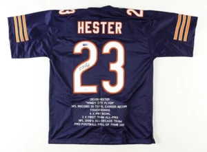 Devin Hester Signed Chicago Bears Stat Jersey (JSA) NFL All Time Return Leader - Picture 1 of 6