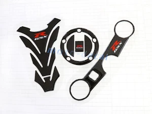 Real Carbon Fiber For 2001 GSX-R 1000 GSXR1000 Gas Tank Pads Protector Decals - Picture 1 of 5