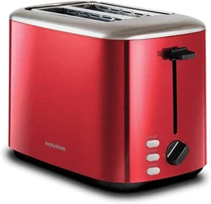 Morphy Richards Equip Red 2 Slice Toaster - Defrost And Reheat Settings - 2 Slot - Picture 1 of 6