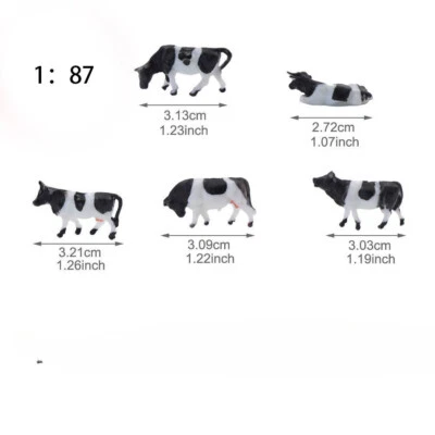 Animal Model Miniatures Dairy Cattle HO/OO Scale Grassland Farm Ranch Sand Table - Image 1 of 4