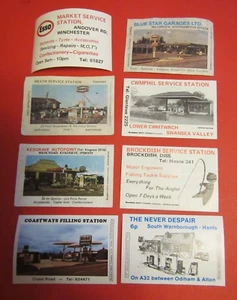 8 Bouldens  Matchbox Labels various service stations free shipping - Picture 1 of 2