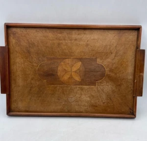 G/7 Tablett aus Holz / mit Intarsien / Servieren / Dekoration / Küche Esszimmer - Bild 1 von 3