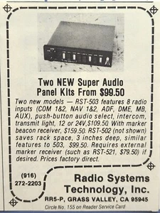 Radio Systems Technology Grass Valley CA Super Audio Panel Vintage Print Ad 1979 - Picture 1 of 4