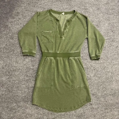 Vestido Daily Practice by Anthropologie para mujer XS verde sudadera túnica bolsillos Foto 1 de 4