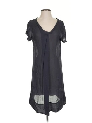 Kristensen DU NORD Women Gray Short Sleeve Silk Top XS - Image 1 of 4