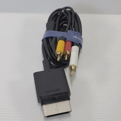 Genuine Official OEM Microsoft XBOX 360 Composite AV Cable X821376-002 - Image 1 of 4