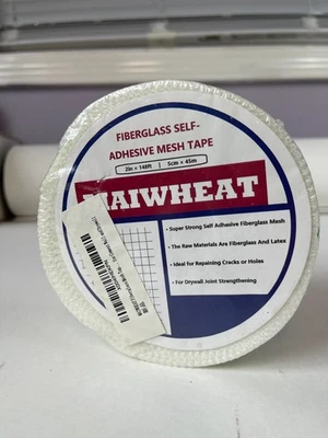 MAIWHEAT Fiberglass Mesh Tape 2in x 148ft Self Adhesive for Drywall & Cement - Image 1 of 4