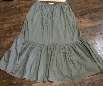 Aerie Boho Olive Green Maxi Skirt Size XL - Image 1 of 3