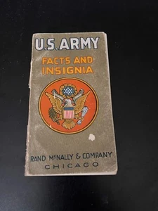 U.S. Army Facts and Insignia 1918 WWI Rand McNally Chicago NICE!! - Picture 1 of 6