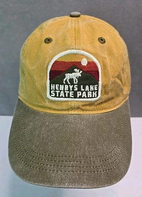 Gorra Henry Lake State Park Moose Moon Mountain parche bordado correa gorra trasera Foto 1 de 4