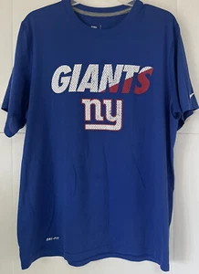 NIKE Mens NFL EQUIPMENT dri fit NY GIANTS  training t shirt blue large - Picture 1 of 7