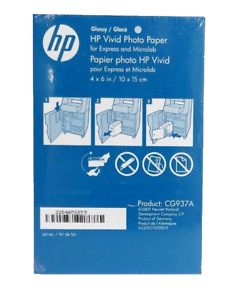 HP Vivid Photo Paper 4 x 6" GLOSSY for Express & Microlab printer 180 sheets NEW