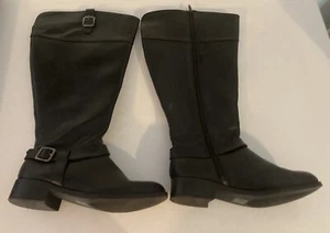 Solanz | Womens Dress Boots Black 8.5 Wide Calf Flats - Picture 1 of 6