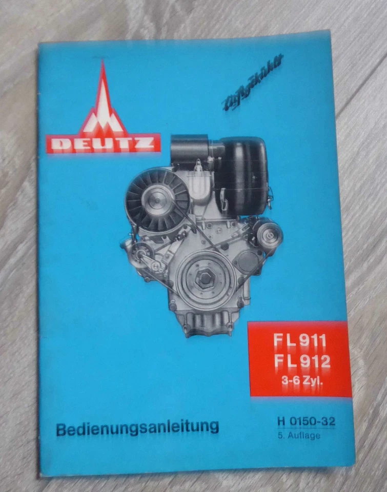 Deutz Motoren FL911 + FL912 3-6 Zylinder Betriebsanleitung - Bild 1 von 1