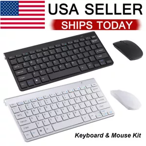 Mini 2.4G Wireless Keyboard and Mouse Combo for iPad PC Cell Phone Tablet Laptop - Picture 1 of 12