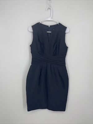 Розовый Tartan обтяжку V шеи черный коктейль карьера платье размер 4 - Изображение 1 из 3