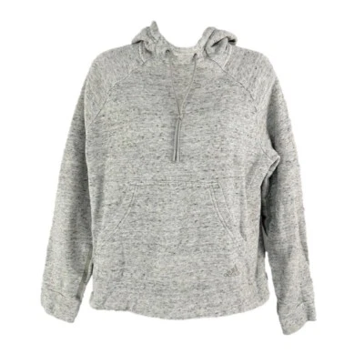 Moletom Adidas Pullover com capuz cinza tamanho médio - Imagem 1 de 4