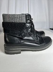 Tommy Hilfiger Damen 8,5 M Stiefeletten Spitze Dyan schwarz Leder warm Outdoor - Bild 1 von 15