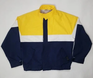Vtg Jack Nicklaus Gore-Tex Windbreaker Golf Light Coat Size M Navy/Yellow/White - Picture 1 of 7