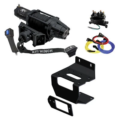 KFI AS-50WX cabrestante de asalto ancho y kit de montaje para Honda Pioneer 1000 / 1000-5 Foto 1 de 4
