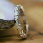 Bague de mariage femme en diamant taille ronde 2 ct taille en laboratoire plaquée or 14 carats argent