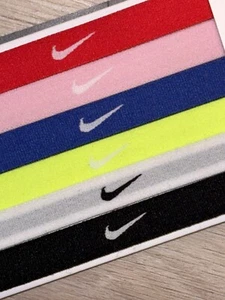 Nike Headbands Multi Color Headbands 6 Pack Skinny Non-Slip Swoosh Logo Unisex - Picture 1 of 4