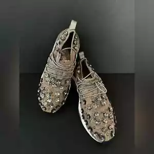 Ash Shoes Sneakers Women’s US7 EU38 Brown Gray Metal Metal Petal embellished - Picture 1 of 9